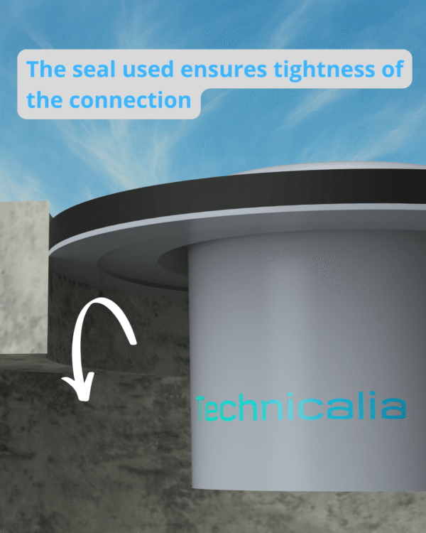 3 Manhole odor filter tightness of the connection Biologiczny filtr podwłazowy Ø600